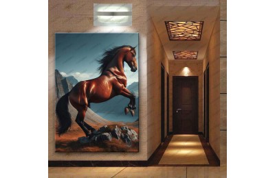 Şahlanan Doru At Dekoratif Tablo dkmr531