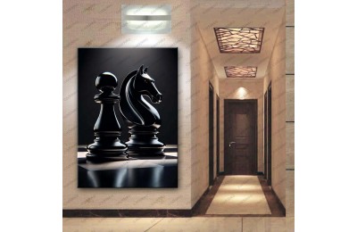 Satranç Taşları Dekoratif Tablo dkmr534
