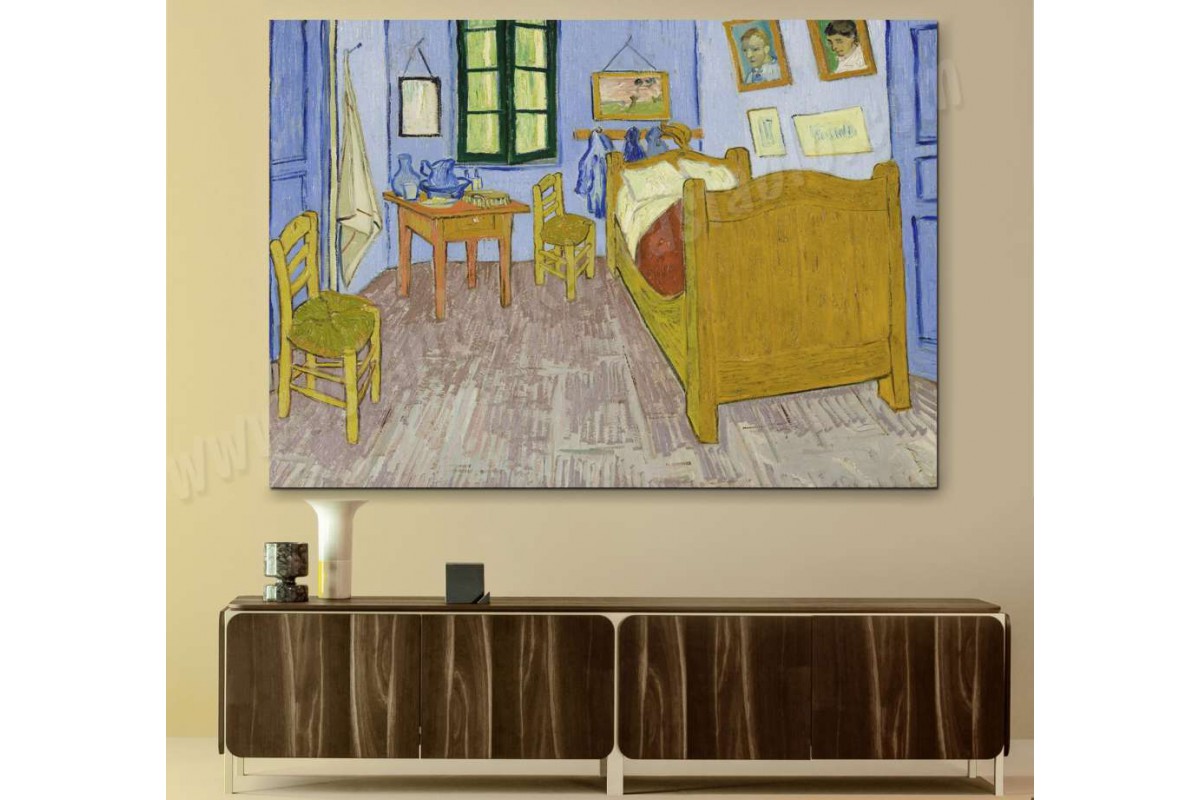 srvg6 - Vincent Van Gogh Bedroom, Yatakodası Kanvas Tablo