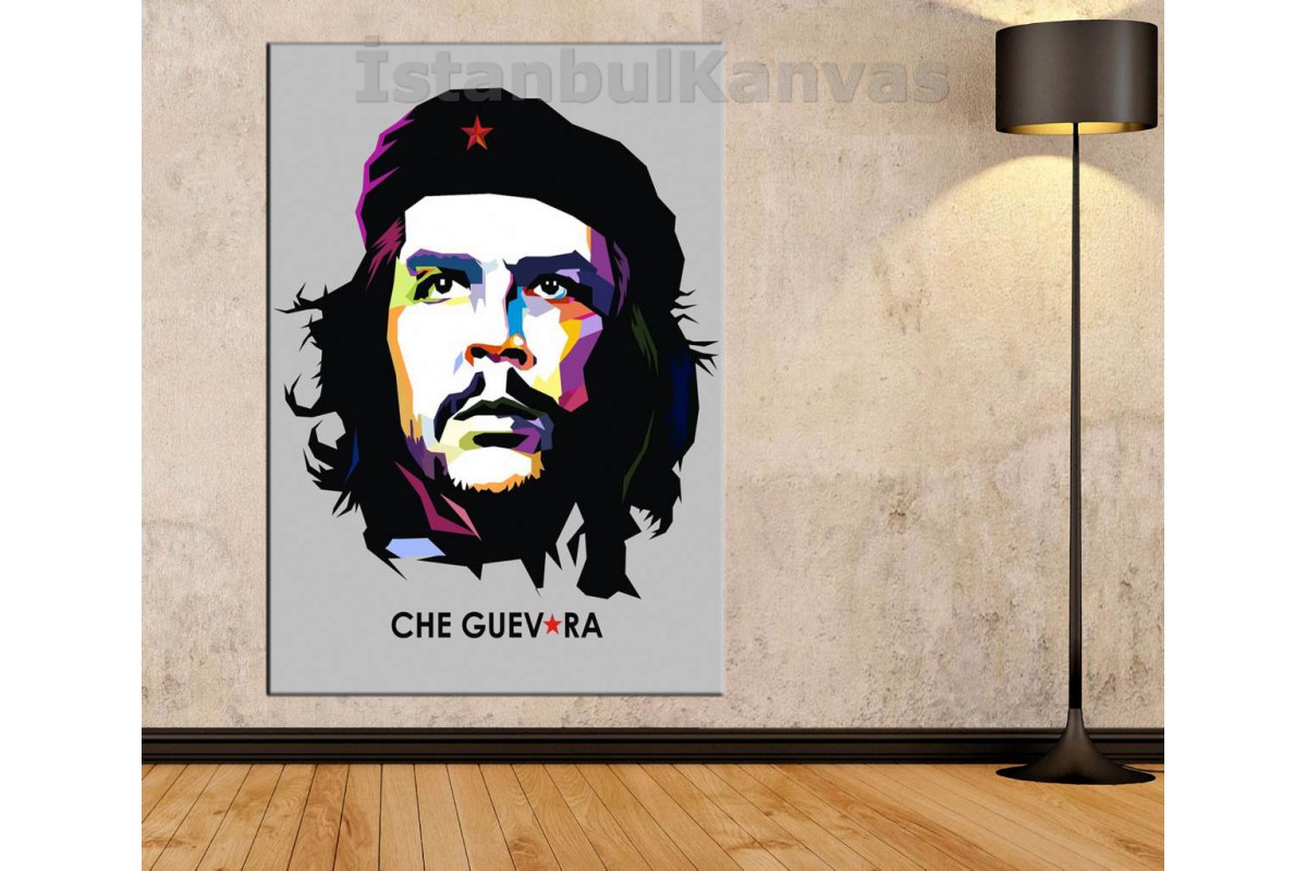 Skrc03 - Ernesto Che Guevara Soyut Kanvas Tablo