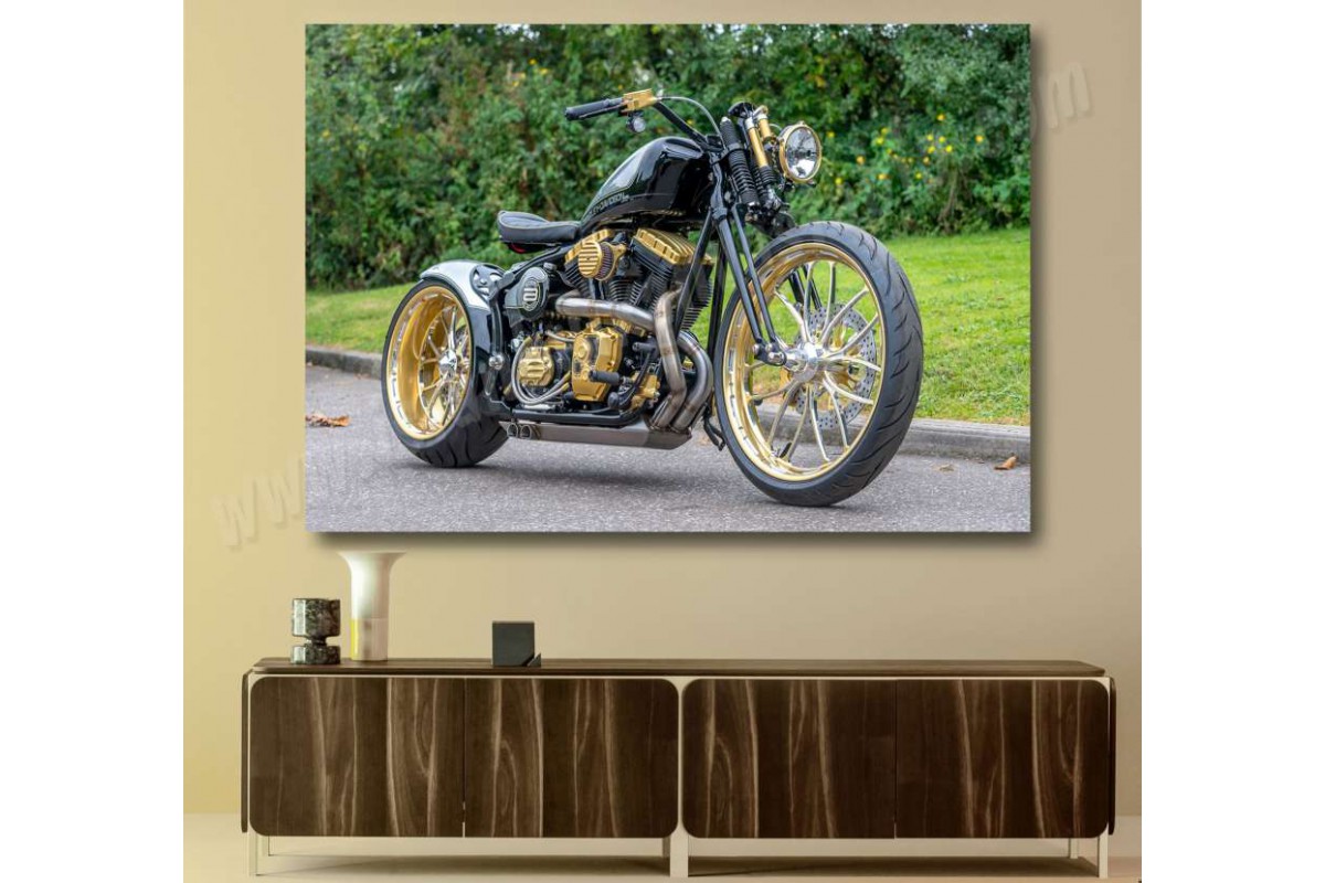 sm16 - Custom Harley Davidson Motosiklet Kanvas Tablo