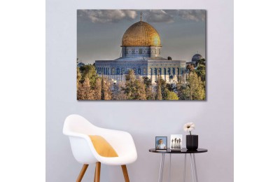 srkm85 - MESCİD-İ AKSA, KUDÜS MESCİDİ AKSA CAMİİ KANVAS TABLO