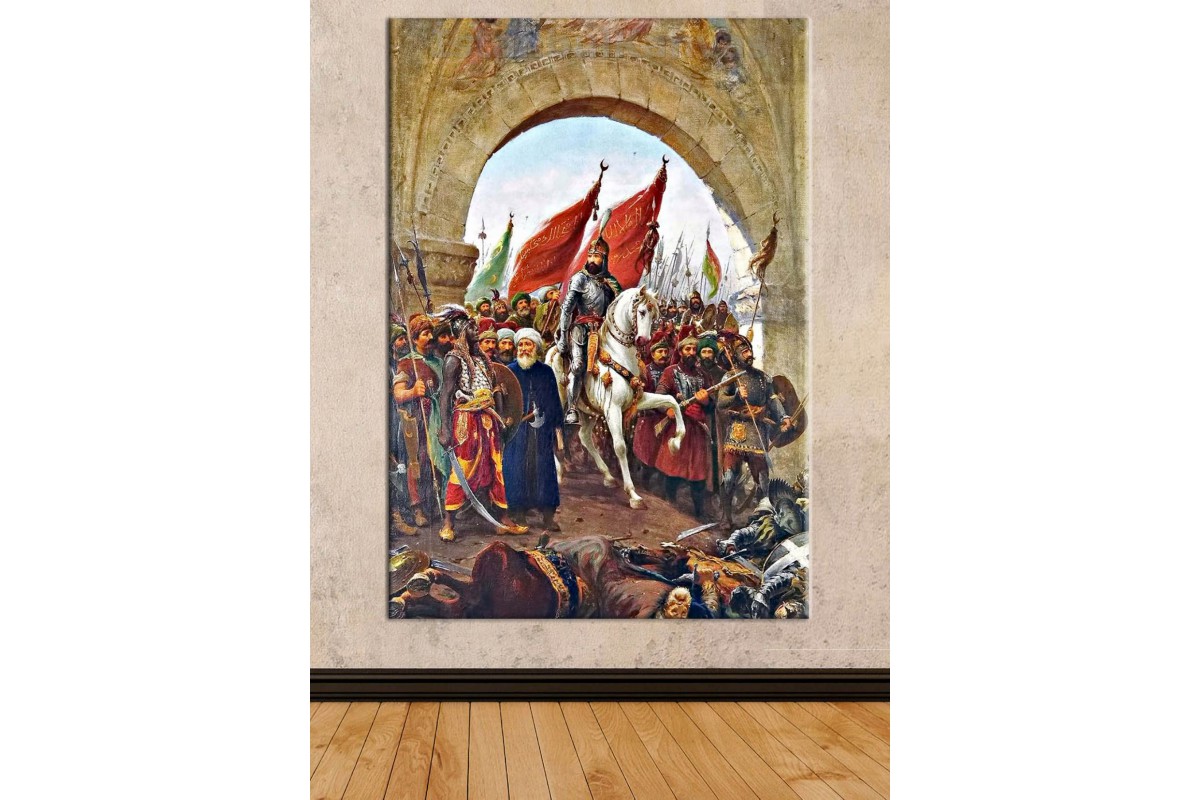 Srkz2 - Zonaro - Fatih Sultan Mehmet İstanbul'un Fethi Yağlı Boya Görünüm Kanvas Tablo