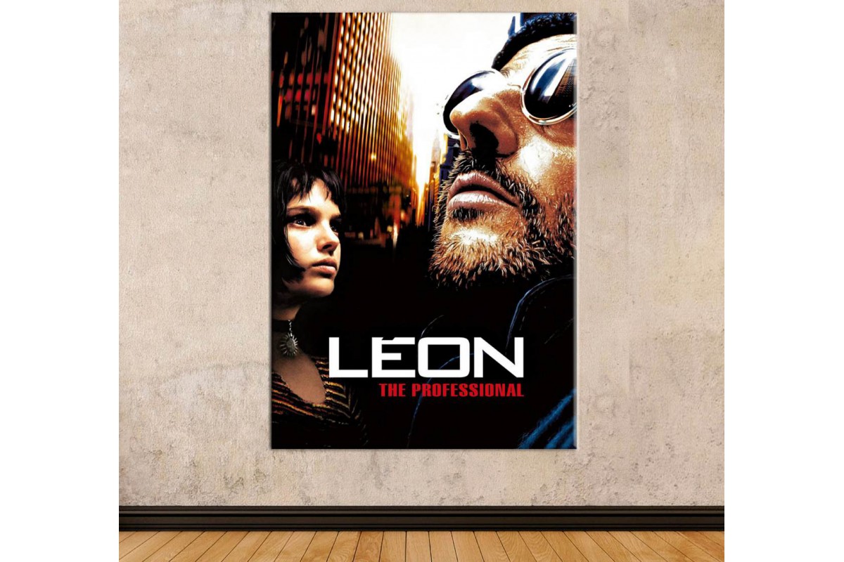 srln1 - Leon Film Afişi, The Professional, Jean Reno ve Natalie Portman Kanvas Tablo