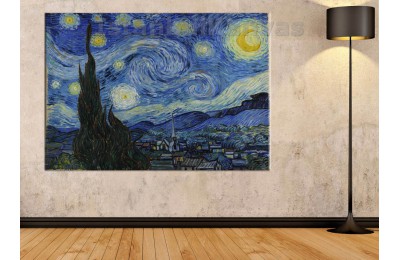 Srvg2 - Vincent Van Gogh - Starry Night - Yıldızlı Gece Kanvas Tablo