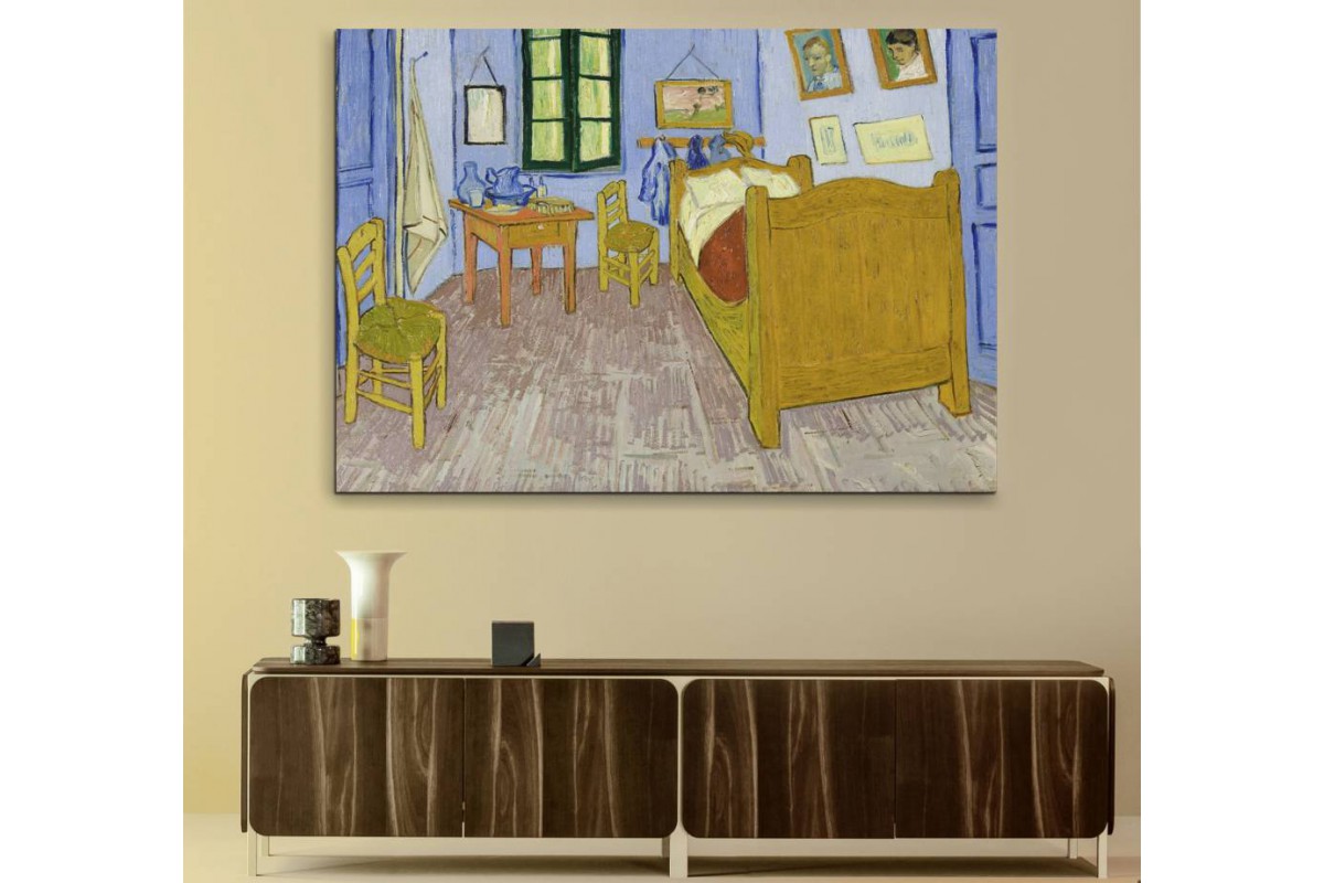 srvg3 - Vincent Van Gogh Bedroom - Yatakodası Soyut Kanvas Tablo