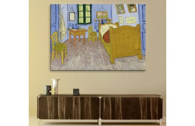 srvg3 - Vincent Van Gogh Bedroom - Yatakodası Soyut Kanvas Tablo