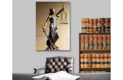 srhk12 - Gözleri Kapalı Adalet Kadın Themis, Adalet Terazisi, Hukuk Bürosu, Avukat Kanvas Tablo