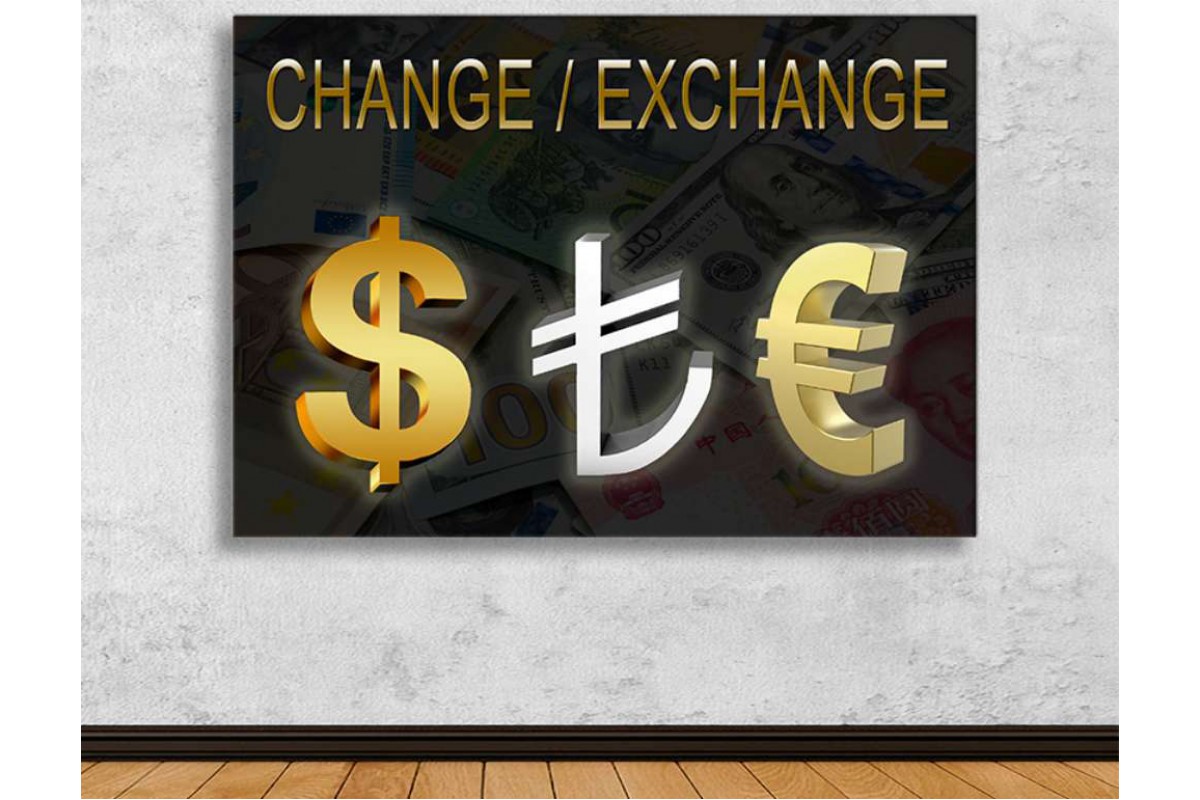 skyg2 - Dolar, Euro, TL Döviz Büfesi, Döviz Bürosu Change, Exchange Kanvas Tablo