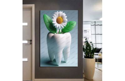 Ağız ve Diş Sağlığı Diş Tablosu Diş Hastanesi Dekorasyon Papatya dsc498
