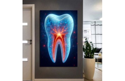 Ağız ve Diş Sağlığı Diş Tablosu Diş Hastanesi Dekorasyon Neon Renk dsc511