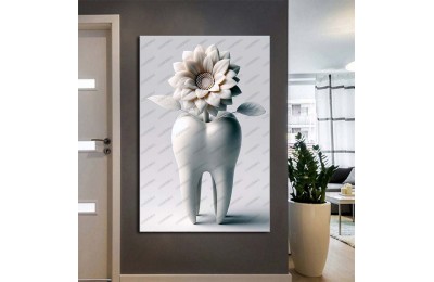 Ağız ve Diş Sağlığı Diş Tablosu Diş Hastanesi Dekorasyon Çiçek dsc516