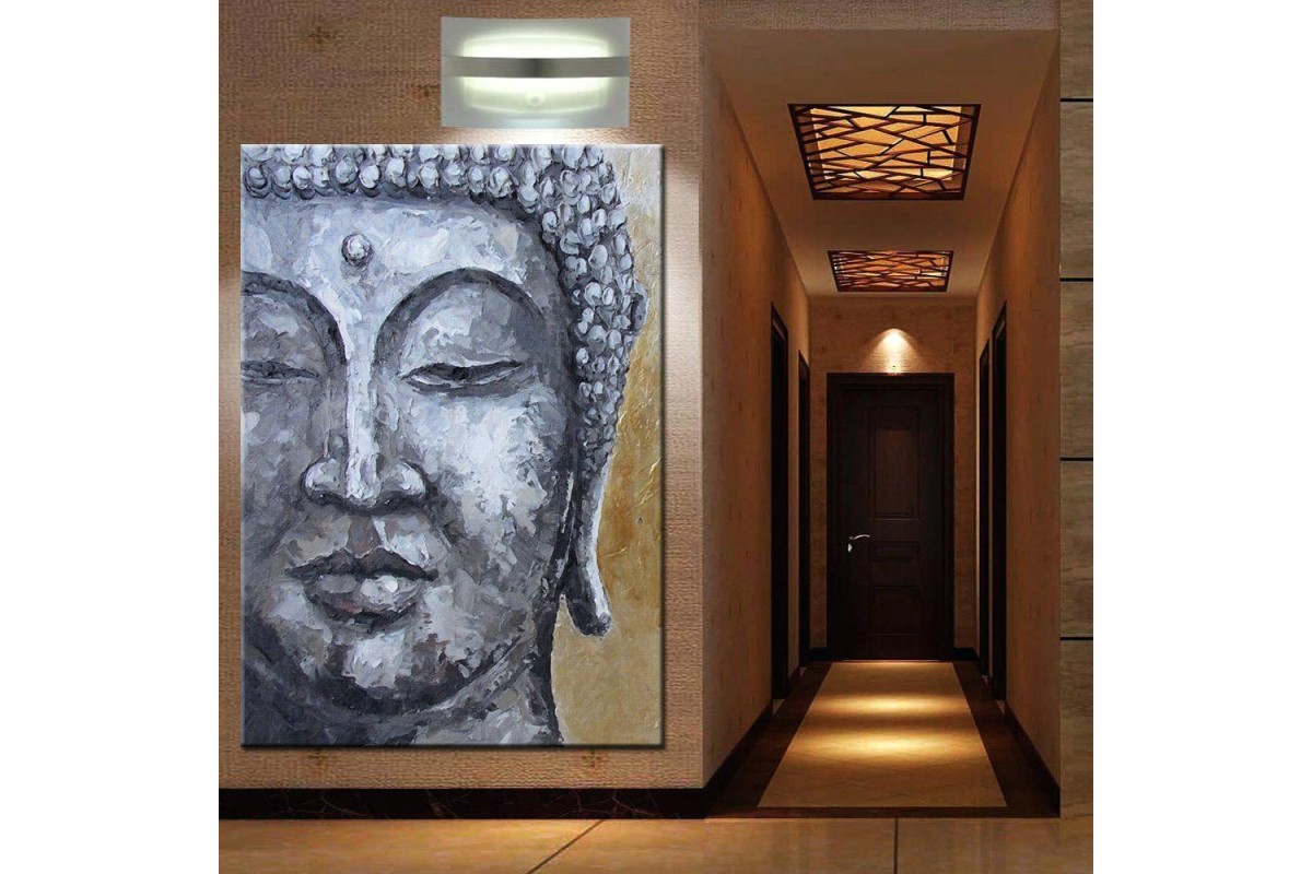 Budha Yağlı Boya Görünümlü Kanvas Tablo k68-10