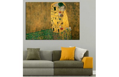 Gustav Klimt Öpüş Kanvas Tablo dkmr180
