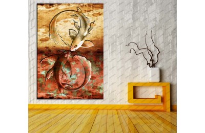 Feng Shui Balıklar Pastel Renkler Kanvas Tablo dkmr214