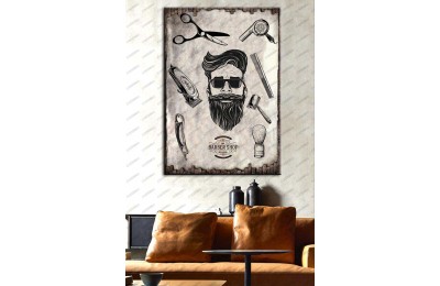 Erkek Berberi Berber Malzemeleri içeren Kuaför Tablosu dkmr244